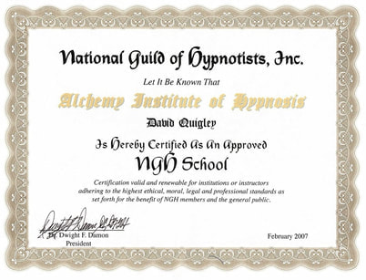 Alchemical Hypnosis Certificate